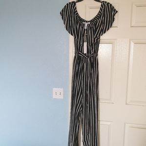 Black & White striped Jumpsuit